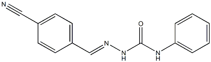 2-[(E)-(4-cyanophenyl)methylidene]-N-phenyl-1-hydrazinecarboxamide Struktur