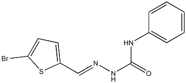2-[(E)-(5-bromo-2-thienyl)methylidene]-N-phenyl-1-hydrazinecarboxamide Struktur