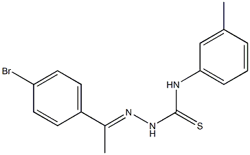 2-[(E)-1-(4-bromophenyl)ethylidene]-N-(3-methylphenyl)-1-hydrazinecarbothioamide Struktur