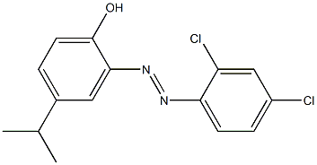 2-[(E)-2-(2,4-dichlorophenyl)diazenyl]-4-isopropylphenol Struktur