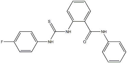 2-{[(4-fluoroanilino)carbothioyl]amino}-N-phenylbenzamide Structure