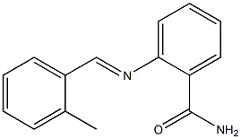 2-{[(E)-(2-methylphenyl)methylidene]amino}benzamide 结构式