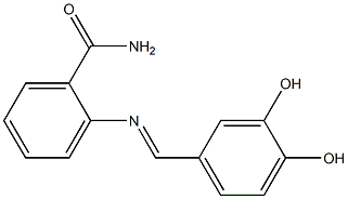 2-{[(E)-(3,4-dihydroxyphenyl)methylidene]amino}benzamide Structure