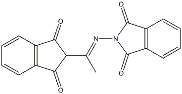 2-{[(E)-1-(1,3-dioxo-2,3-dihydro-1H-inden-2-yl)ethylidene]amino}-1H-isoindole-1,3(2H)-dione Struktur