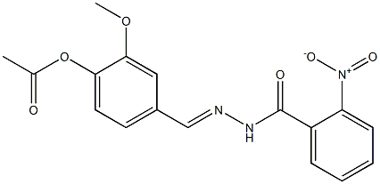 2-methoxy-4-{[(E)-2-(2-nitrobenzoyl)hydrazono]methyl}phenyl acetate