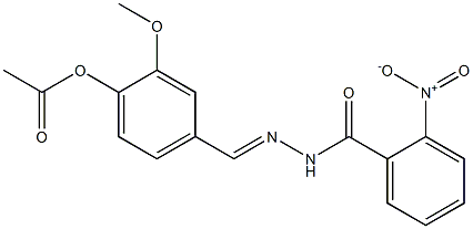  2-methoxy-4-{[(E)-2-(2-nitrobenzoyl)hydrazono]methyl}phenyl acetate