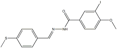 3-iodo-4-methoxy-N'-{(E)-[4-(methylsulfanyl)phenyl]methylidene}benzohydrazide Structure