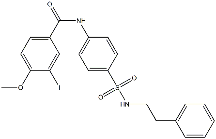 3-iodo-4-methoxy-N-{4-[(phenethylamino)sulfonyl]phenyl}benzamide