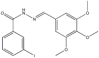 3-iodo-N'-[(E)-(3,4,5-trimethoxyphenyl)methylidene]benzohydrazide 结构式