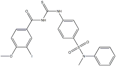 4-({[(3-iodo-4-methoxybenzoyl)amino]carbothioyl}amino)-N-methyl-N-phenylbenzenesulfonamide