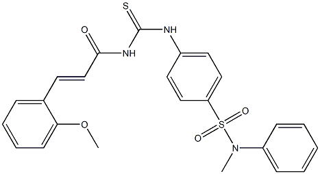 4-[({[(E)-3-(2-methoxyphenyl)-2-propenoyl]amino}carbothioyl)amino]-N-methyl-N-phenylbenzenesulfonamide
