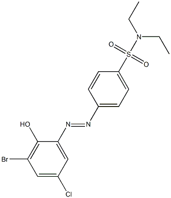 4-[(E)-2-(3-bromo-5-chloro-2-hydroxyphenyl)diazenyl]-N,N-diethylbenzenesulfonamide
