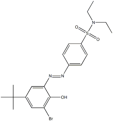 4-{(E)-2-[3-bromo-5-(tert-butyl)-2-hydroxyphenyl]diazenyl}-N,N-diethylbenzenesulfonamide Structure