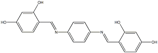 4-{[(4-{[(E)-(2,4-dihydroxyphenyl)methylidene]amino}phenyl)imino]methyl}-1,3-benzenediol Structure
