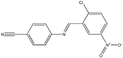 4-{[(E)-(2-chloro-5-nitrophenyl)methylidene]amino}benzonitrile Struktur
