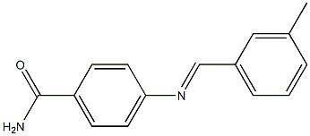4-{[(E)-(3-methylphenyl)methylidene]amino}benzamide