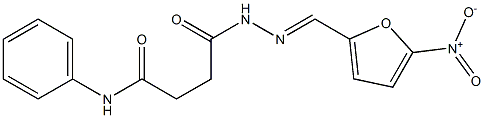 4-{2-[(E)-(5-nitro-2-furyl)methylidene]hydrazino}-4-oxo-N-phenylbutanamide 结构式