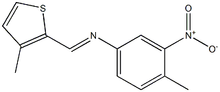 N-(4-methyl-3-nitrophenyl)-N-[(E)-(3-methyl-2-thienyl)methylidene]amine Structure