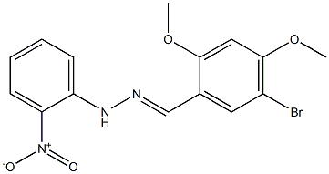 5-bromo-2,4-dimethoxybenzaldehyde N-(2-nitrophenyl)hydrazone Structure