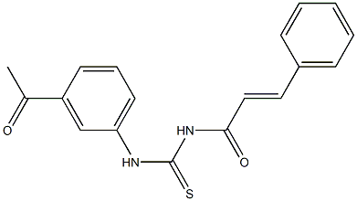 N-(3-acetylphenyl)-N'-[(E)-3-phenyl-2-propenoyl]thiourea Struktur