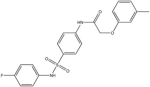 N-{4-[(4-fluoroanilino)sulfonyl]phenyl}-2-(3-methylphenoxy)acetamide Struktur