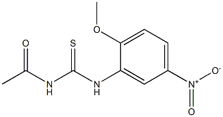 N-acetyl-N'-(2-methoxy-5-nitrophenyl)thiourea 结构式