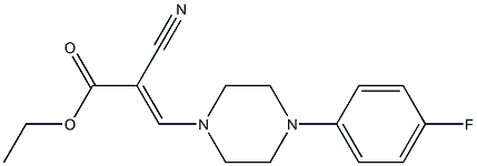 ethyl (E)-2-cyano-3-[4-(4-fluorophenyl)piperazino]-2-propenoate Struktur