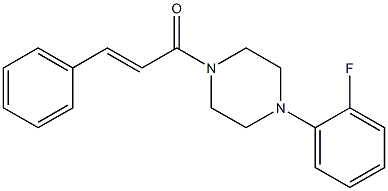 (E)-1-[4-(2-fluorophenyl)piperazino]-3-phenyl-2-propen-1-one Struktur