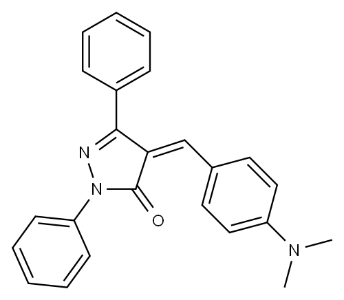 4-{(Z)-[4-(dimethylamino)phenyl]methylidene}-1,3-diphenyl-1H-pyrazol-5-one Structure