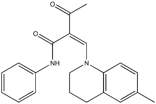(Z)-2-acetyl-3-[6-methyl-3,4-dihydro-1(2H)-quinolinyl]-N-phenyl-2-propenamide Structure
