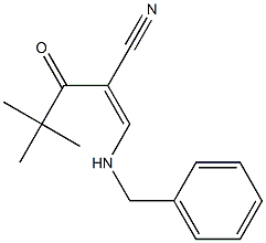 (Z)-3-(benzylamino)-2-(2,2-dimethylpropanoyl)-2-propenenitrile