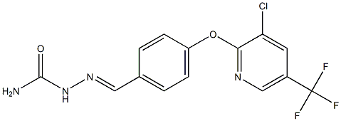 2-[(E)-(4-{[3-chloro-5-(trifluoromethyl)-2-pyridinyl]oxy}phenyl)methylidene]-1-hydrazinecarboxamide Struktur