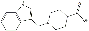 1-(1H-indol-3-ylmethyl)-4-piperidinecarboxylic acid Structure