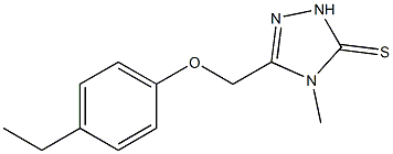 5-[(4-ethylphenoxy)methyl]-4-methyl-2,4-dihydro-3H-1,2,4-triazole-3-thione Struktur