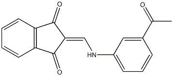2-[(3-acetylanilino)methylene]-1H-indene-1,3(2H)-dione Structure