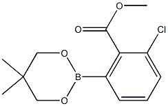 Methyl 2-chloro-6-(5,5-dimethyl-1,3,2-dioxaborinan-2-yl)benzoate Struktur