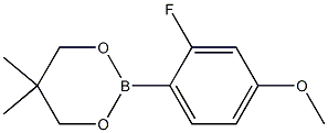 2-(2-Fluoro-4-methoxyphenyl)-5,5-dimethyl-1,3,2-dioxaborinane Structure