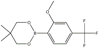 2-[2-Methoxy-4-(trifluoromethyl)phenyl]-5,5-dimethyl-1,3,2-dioxaborinane Structure