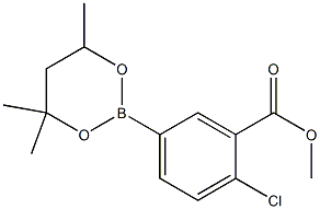 Methyl 2-chloro-5-(4,4,6-trimethyl-1,3,2-dioxaborinan-2-yl)benzoate Structure