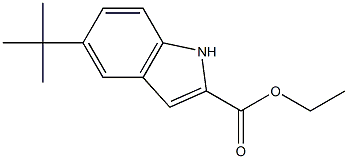 5-叔丁基-1H-吲哚-2-羧酸乙酯,,结构式