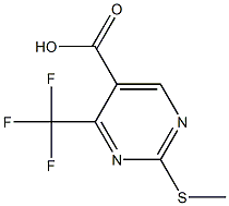 4-(Trifluoromethyl)-2-(methylthio)pyrimidine-5-carboxylic acid ,97% 化学構造式