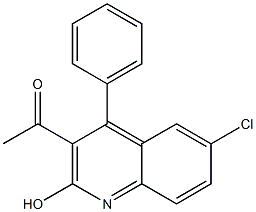 1-(6-氯-2-羟基-4-苯基喹啉-3-基)乙酮 结构式