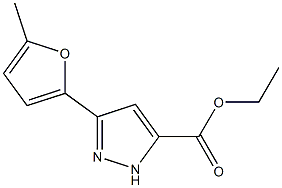 3-(5-甲基呋喃-2-基)-1H-吡唑-5-羧酸乙脂, , 结构式