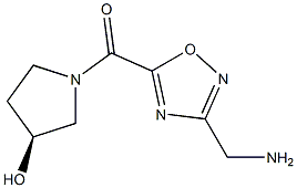 (3S)-1-{[3-(aminomethyl)-1,2,4-oxadiazol-5-yl]carbonyl}pyrrolidin-3-ol Structure