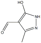 5-hydroxy-3-methyl-1H-pyrazole-4-carbaldehyde Struktur