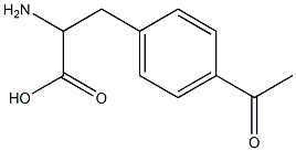 3-(4-acetylphenyl)-2-aminopropanoic acid Struktur