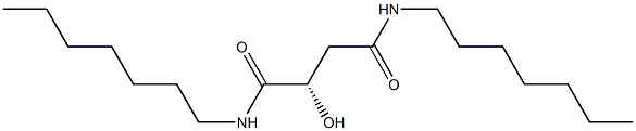 [S,(-)]-N,N'-Diheptyl-2-hydroxysuccinamide 结构式