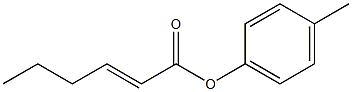 (E)-2-Hexenoic acid 4-methylphenyl ester Structure