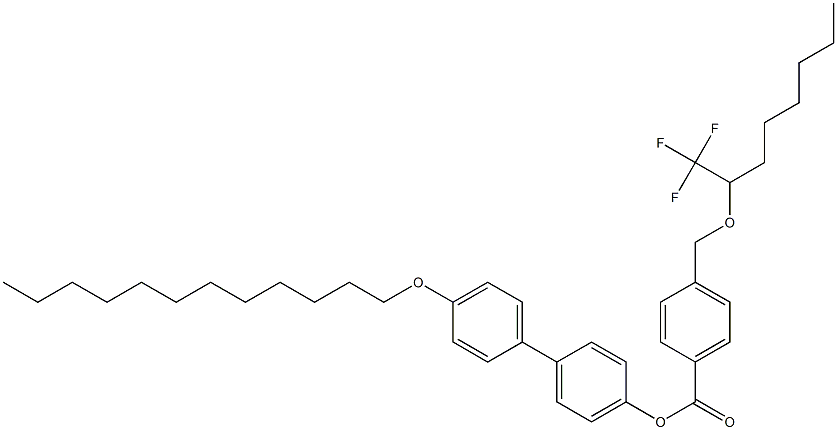 4-[[1-(Trifluoromethyl)heptyl]oxymethyl]benzoic acid 4'-dodecyloxy-1,1'-biphenyl-4-yl ester Struktur