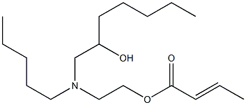 (E)-2-Butenoic acid 2-[N-(2-hydroxyheptyl)-N-pentylamino]ethyl ester Struktur